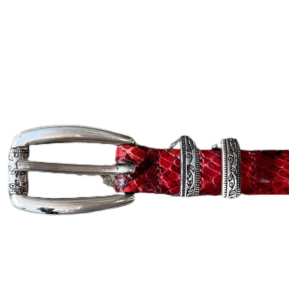 Brighton Red Snake Belt - Picture 2 of 4